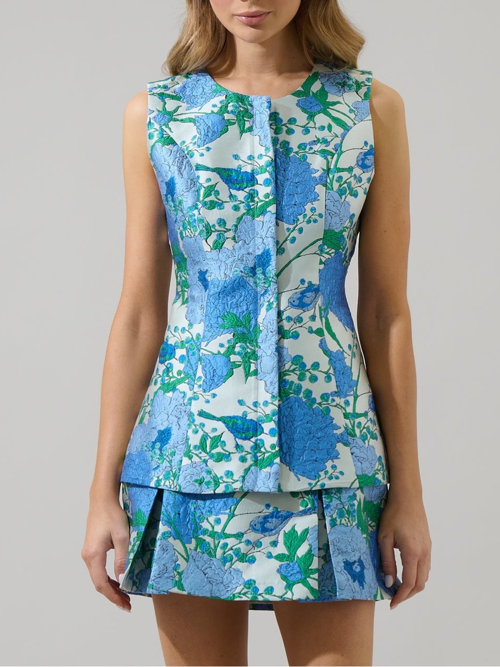 NEW Willa Floral Maize Jacquard Sleeveless Set size large